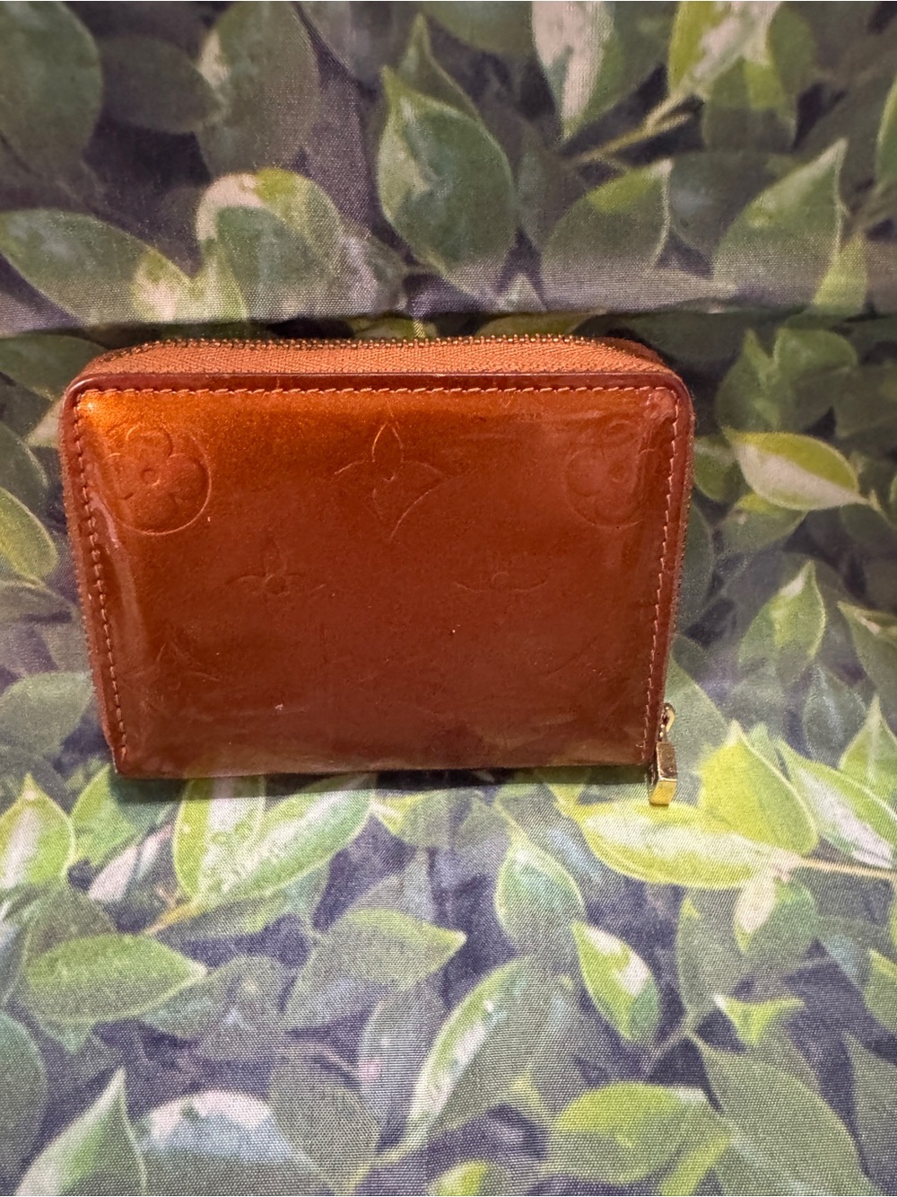 Louis Vuitton Brown Vernis Zip-Around Compact Wallet